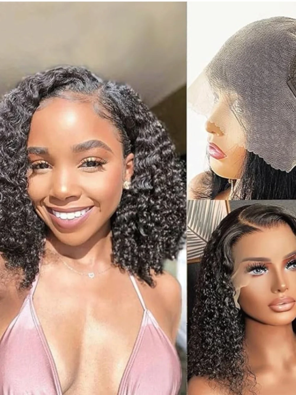 HUMAN HAIR Deep Wave  Wig 13x6 Frontal Lace 180% Density HD Lace